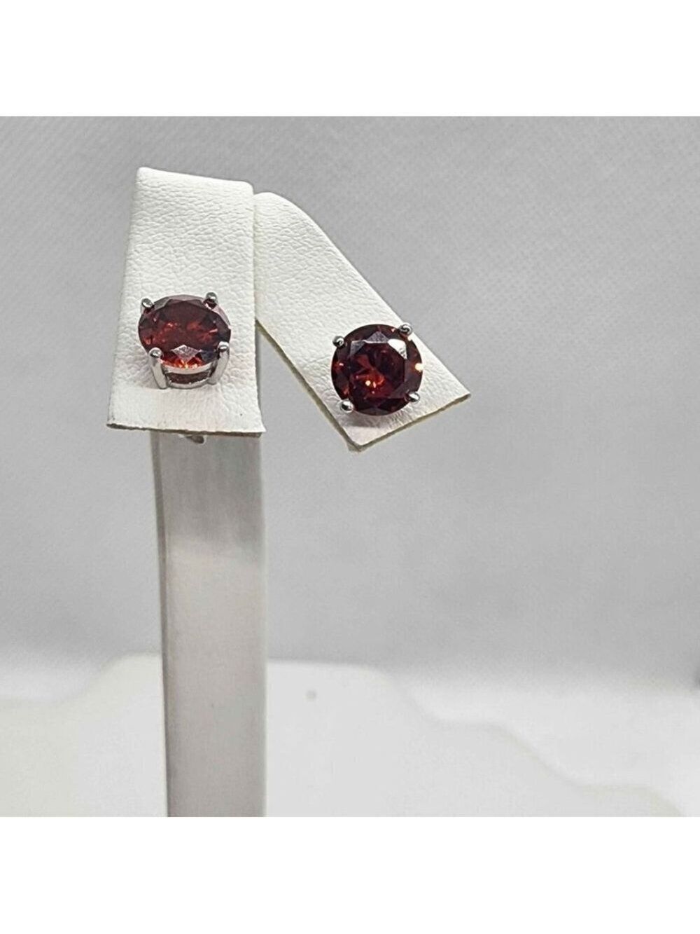 NEW Sterling Silver 925 Red GemStone Studs - Earrings